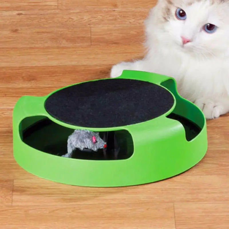 Cat Toy with Scratching Post and Mouse