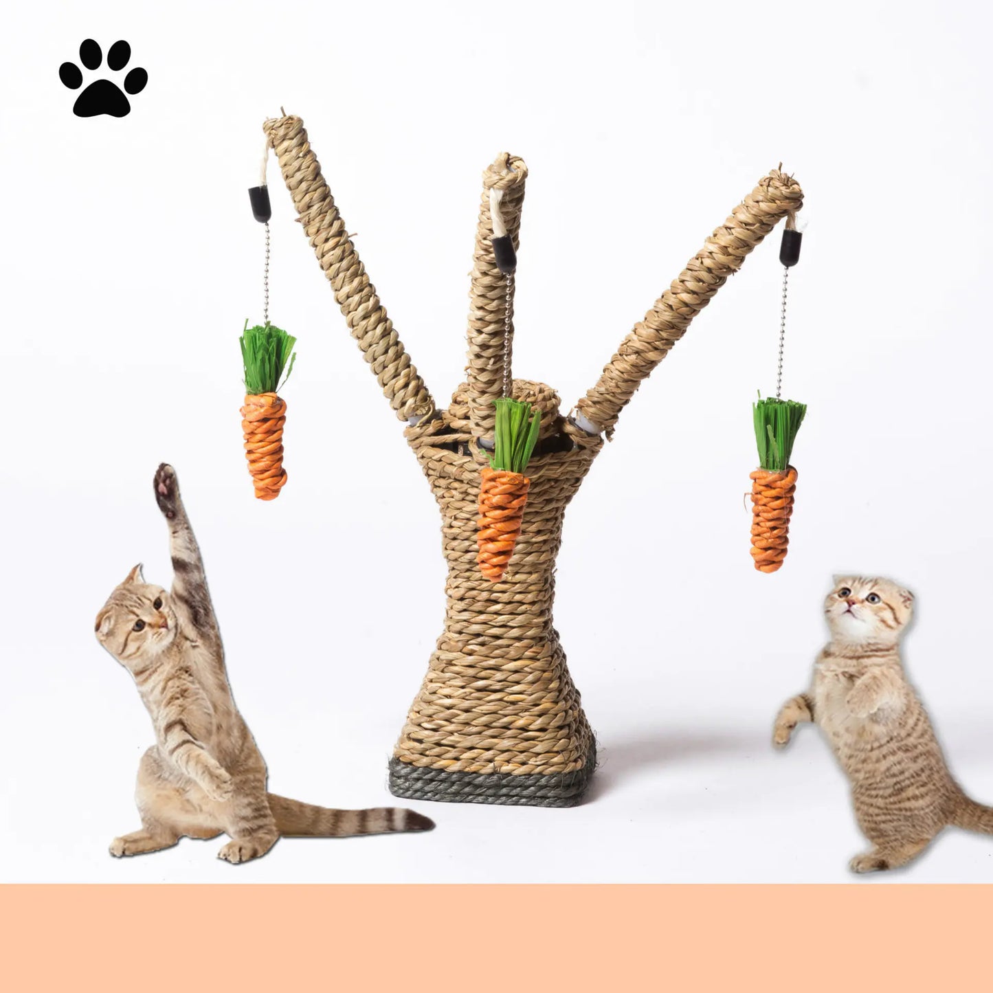 Cat Tree with Sisal Rope and Scratching Post Toys
